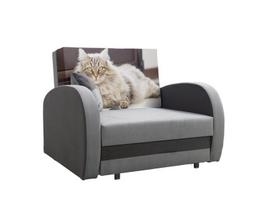 Miegamasis fotelis Lola Cat, pilka/grafito