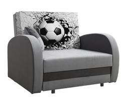 Miegamasis fotelis LOLA Ball, pilka/grafito