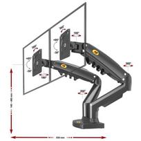 Monitoriaus laikiklis NB F160 17"-27" (VESA iki 100x100, iki 2x9 kg)