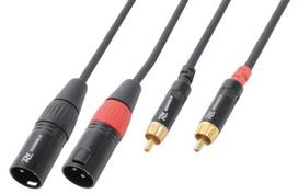 PD-Connex CX66-1 kabelis 2x XLR kištukas / 2x RCA 1,5 m juodas, CX66