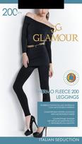 Tamprės moterims Glamour Thermo Fleece leggings 200, juodos, 4