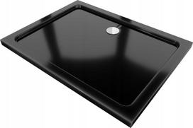 Stačiakampis dušo padėklas Mexen Flat Slim su sifonu, Black+Chrome, 100x80,90 cm