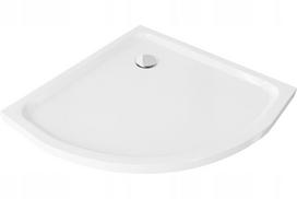 Pusapvalis dušo padėklas Mexen Flat Slim su sifonu, White+Chrome, 70x70, 80x80, 90x90 cm