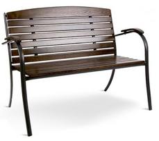 Lauko suolas Patio Selene 120 cm, tamsiai rudas/pilkas