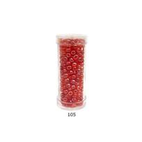 Stikliniai apvalūs karoliukai (biseris) Nr. 6/0 RainBow® plastikinėje tūbelėje 25 g, spalva 105