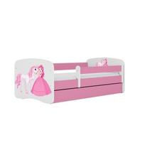 Vaikiška lova su stalčium be čiužinio Kocot Kids Babydreams, 70x140 cm, rožinė