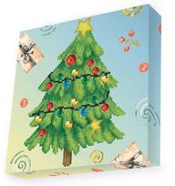 Deimantinė mozaika Merry chridtmas tree 28x28 cm