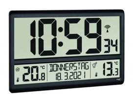 Skaitmeninis XL radijo bangomis valdomas laikrodis su išorine ir vidine temperatūra 60.4521