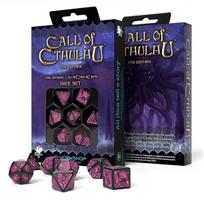 Kauliukų rinkinys Call Of Cthulhu 7th Edition, juodos ir purpurinės spalvos)