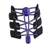Elastiniai apvalūs batraiščiai 3 mm 100 cm su fiksatoriais ir antgaliais, violetiniai