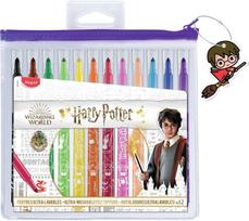 Flomasteris Maped Long Life Harry Potter 12vnt. maišelis su užtrauktuku