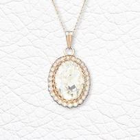 Kaklo papuošalas moterims DiamondSky "Solar Illusion" su Swarovski kristalais
