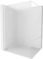 Walk-in dušo sienelė Mexen Kioto, white/matinis stiklas, 70,80,90,100,110,120x200 cm