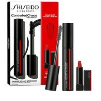 Dekoratyvinės kosmetikos rinkinys Shiseido ControlledChaos: blakstienų tušas, 11.5 ml + lūpų dažai, 2.5 g