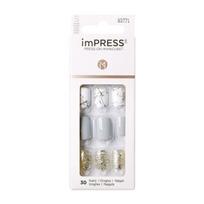 Priklijuojami nagai imPRESS Press-On Manicure Bare But Butter Short Nails Knock Out, 30 vnt., S dydis