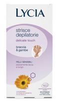 Depiliacinės vaško juostelės rankų ir kojų odai (jautriai odai) Lycia Delicate Touch 20 vnt.