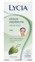 Depiliacinės vaško juostelės veidui (visų tipų odai) Lycia Natural Touch 20 vnt.