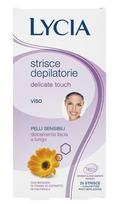 Depiliacinės vaško juostelės veidui (jautriai odai) Lycia Delicate Touch 20 vnt.