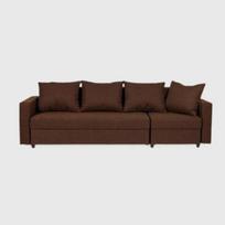 Transformeris Lona, tamsiai rudas. Sofa - lova - kampinė sofa