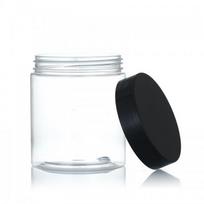 Skaidrus indelis su juodu dangteliu, 150ml (4vnt.)