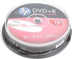 hp dvd+r dl, dvisluoksnis, dre00060-3, 69309, 8,5gb, 8x, torto dėžutė, 10 vnt., be spausdinimo galimybės, 12 cm, skirtas duomenų archyvavimui