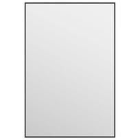 vidaXL Veidrodis ant durų, juodas, 40x60cm, stiklas ir aliuminis, Juoda