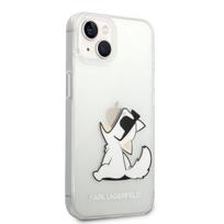 Karl Lagerfeld PC/TPU Choupette Eat Case skirtas iPhone 14 Plus, skaidrus