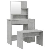 Kosmetinio staliuko komplektas, 86,5x35x136cm, betono pilka