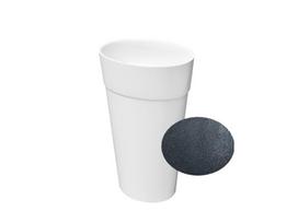 Praustuvas su koja Besco Uniqa Glam Graphite, su Klik-klak Chrome
