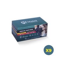 Juodos medicininės vienkartinės kaukė (3 sl. 450vnt.) BM-220 BK