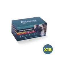 Vienkartinės medicininės juodos kaukės (3 sl. 900vnt.) BM-220 BK