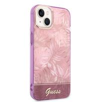 Guess PC/TPU Jungle Case skirtas iPhone 14 Plus, rožinis