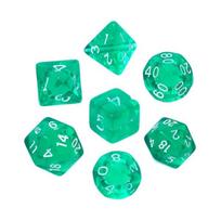Kauliukai Rebel RPG Dice Set, Crystal, Žali