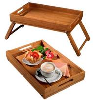Bambukinis sulankstomas lovos padėklas – stalas, 58x35x5cm