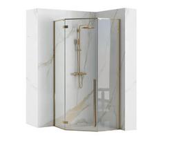 Rea Diamond 100x100 Gold dušo kabina