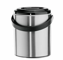 Nerūdijančio plieno ledo kibirėlis ir žnyplės ledukams dėžutėje, 1,6l