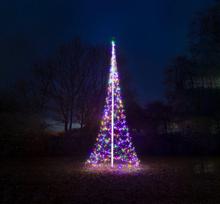 Spalvota girlianda 8m vėliavos stiebui Multi 1500 LED