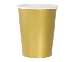 Vienkartiniai popieriniai puodeliai, 270 ml, 14 vnt, auksiniai GJ-KBZT
