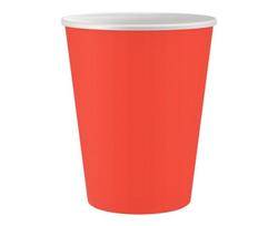 Vienkartiniai popieriniai puodeliai, 250 ml, 6 vnt, raudoni PW-KPJC