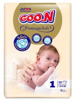Sauskelnės Goon, 1 (2-5 kg), 50 vnt