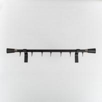 Karnizas "IMPERIA" viengubas, juodos sp. 160 cm.