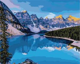 Tapyba pagal skaičius - Piešimo rinkinys 40x50 cm. Mountain River