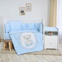 Patalynės komplektas kūdikiu Lorelli Trend Little Bear Blue, 70x110, 5 dalių