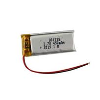 1 vnt. įkraunama lipo baterija 801738 (3,7 V, 450 mAh Lipo), skirta nešiojamam video mp3 mp4 telefonui LED šviesa GPS