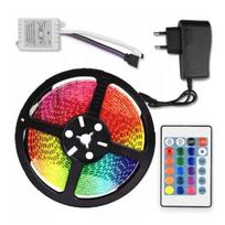 LED juosta su pultu ir blokeliu RGB, 5 m