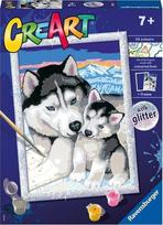 Tapyba pagal skaičius Ravensburger Cute Huskies, 27x20 cm