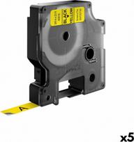Laminuota juosta etikečių klijavimo aparatams Dymo D1 40918 LabelManager™ Juoda Geltona 9 mm (5 vnt.)