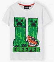 Minecraft TNT medvilniniai marškinėliai, balti
