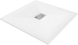 Kvadratinis dušo padėklas Mexen Hugo SMC su sifonu, White+Inox, 100x100 cm
