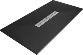 Stačiakampis dušo padėklas Mexen Toro SMC su sifonu, Black, 170x70,80,90 cm